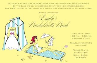 Beach Bride Invitation