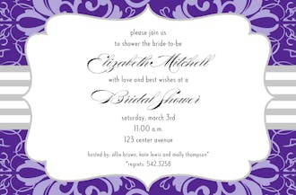 Brocade Lilac Invitation