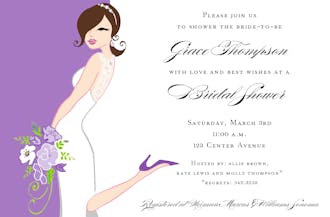 Orchid Bride Invitation