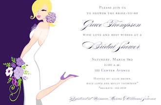 Plum Bride Invitation