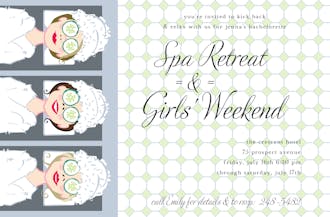 Spa Girls Invitation