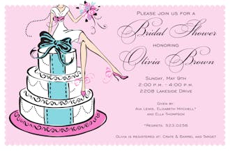Cake Girl Invitation