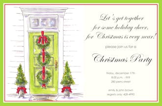 Wreath Door Invitation