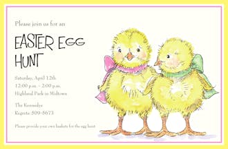 Easter Chicks Invitation