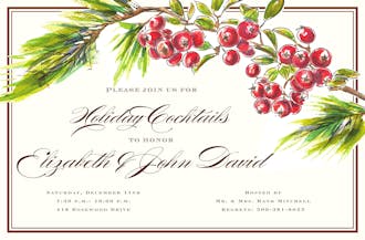 Berry Boughs Invitation