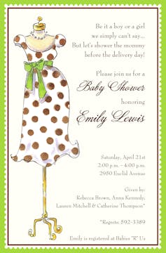 Mommy Mannequin Invitation