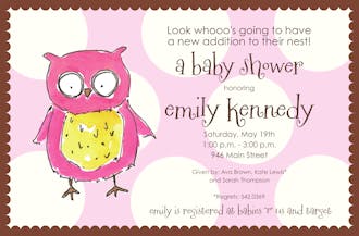 Owl Girl Invitation