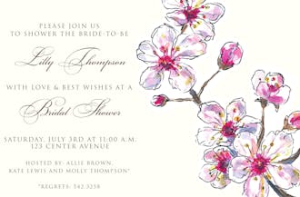 Spring Cherry Invitation