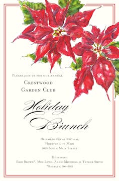 Poinsettia Invitation