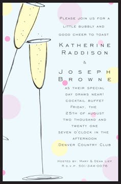 Champagne Madness Invitation