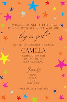 Twinkle Star Invitation