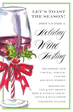 Holiday Wine Invitation