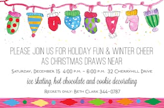 Mittens and Hats Invitation