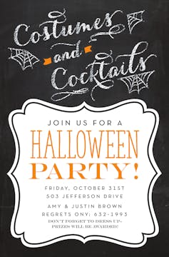 Costumes & Cocktails Invitation