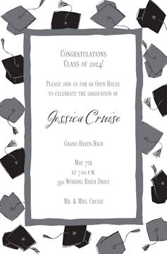 Grad Caps Invitation