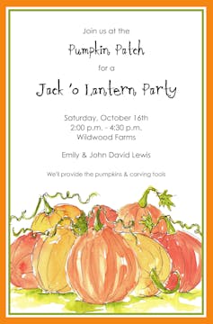 Pumpkin Pile Invitation
