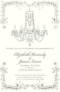 Vintage Chandelier Invitation