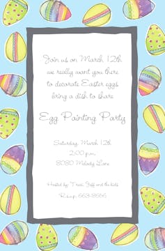 Easter Egg Border Invitation