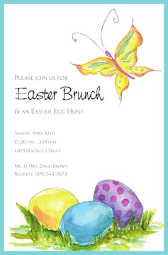 Garden Eggs Easter Invitation