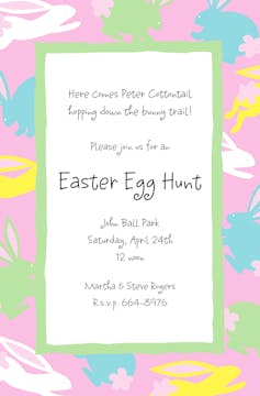 Easter Bunnies Invitation