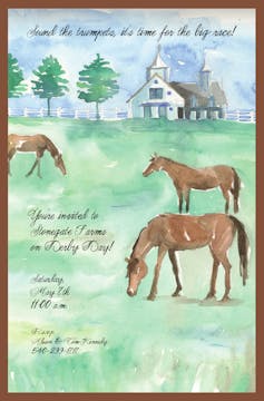 Horse Farm (Derby) Invitation
