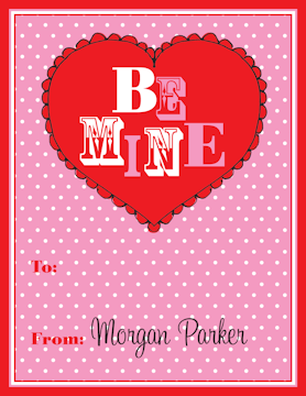 Be Mine Valentine Notecard