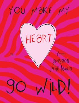 Go Wild Valentine Notecard