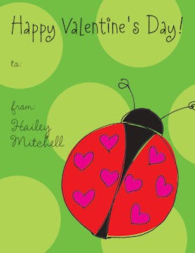 Love Bug Valentine Notecard