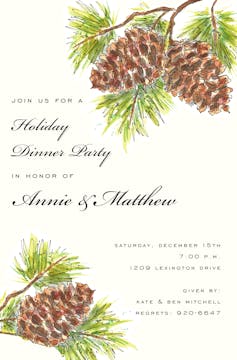 Woodland Pines Invitation