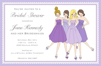 Lilac Bridesmaids Invitation