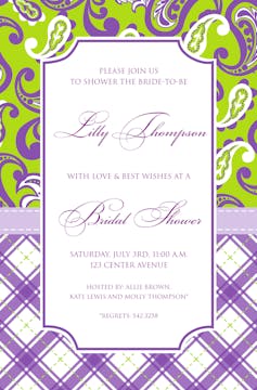 Preppy Lilac Invitation