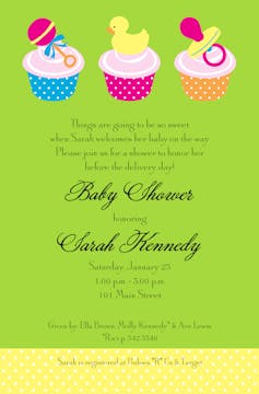 Baby Cupcakes Invitation