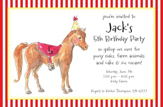 Party Pony Invitation