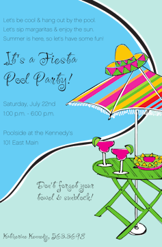 Fiesta Poolside Invitation