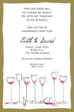 Wine Glasses Invitation