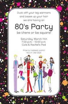80's People Invitation