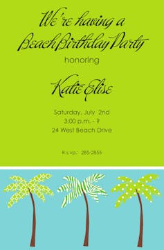 Posh Palms Invitation