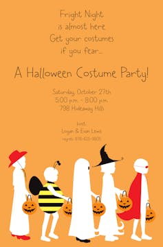 Costume Kids Invitation