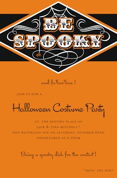 Be Spooky Invitation