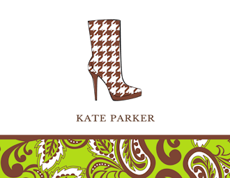 Preppy Green Boot Folded Note