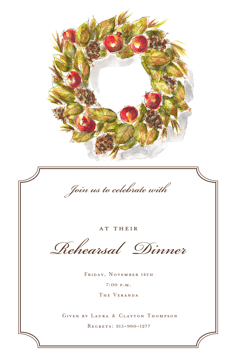 Woodland Wreath Invitation