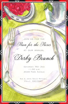 Derby Place Setting Invitation