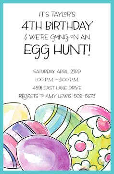 Painted Eggs Invitation