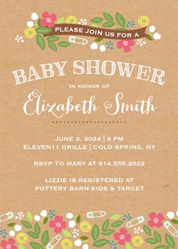 Baby Shower Floral Sprinkles Invitation