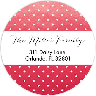 Organic Joy Peace Love Family Round Address Sticker