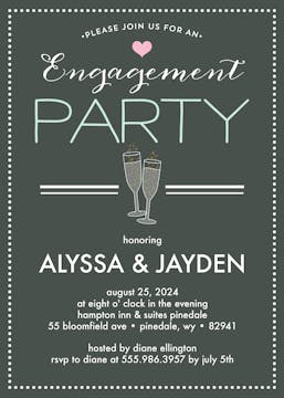 Engagement Flutes Invitation