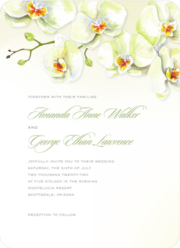 Watercolor Orchids Invitation