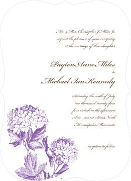 Vintage Hydrangea Invitation