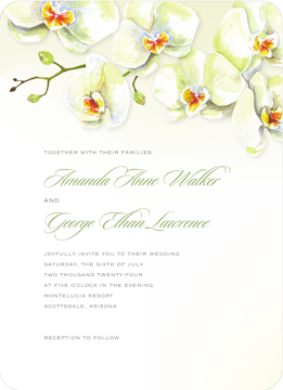 Watercolor Orchids Invitation