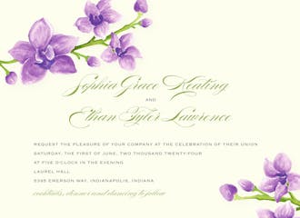 Elegant Orchids Invitation